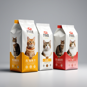 Sacchetto ecologico per cibo per cani in plastica resistente all'umidità richiudibile con cerniera e custodia per alimenti per cani in stile Mylar - Product Image 2