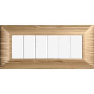 Enchufe de Mesa Gloca con 6 Tomas, Plástico Dorado Satinado, Uso Residencial - Product Image 4