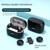 Microphone Lavalier Sans Fil K31 2-en-1 avec Bouton Magnétique, Réduction du Bruit, Étui de Recharge Numérique pour Streaming en Direct, Vlog, Interview, Vidéo