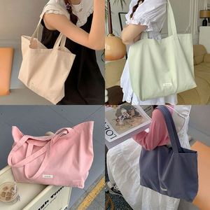 Wholesale Eco-Friendly Large Capacity Shoulder Recycled <b>Plain</b> Women Cotton <b>Canvas</b> Shopping Tote Bag - Product Image 4