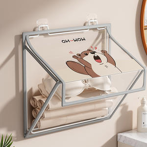 SND2012 Bolsa de Lavandería para Montar en la Pared del Baño, 60X70cm, Rectangular, Duradera, Organizador de Toallas para Baños - Product Image 1