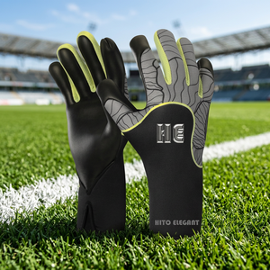 Gants de gardien de but de niveau professionnel pour toutes les conditions météorologiques Logo en caoutchouc avec sangle amovible Poignée souple - Product Image 3