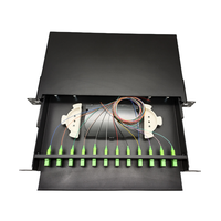 Harga grosir kustom kotak Terminal optikal Fibra 12 Port Tiroir Optique 24 Port FTTH ODF Panel Patch serat optik
