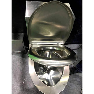 <span class=keywords><strong>WC</strong></span> in acciaio inossidabile 304 spazzolato oro moderno copri servizi igienici di piccole <span class=keywords><strong>dimensioni</strong></span> facile da pulire, installare servizi igienici commerciali - Product Image 4