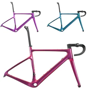 Индивидуальный цвет T1100 700C полное углеродное волокно плоское крепление дисковый тормоз гравийная велосипедная Рама через ось 40 шина карбоновая гравийная велосипедная Рама