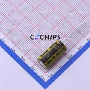 ตัวเก็บประจุอิเล็กโทรไลต์อะลูมิเนียมแบบ Through-Hole รุ่น LKME2001E122MF ขนาด D10xL20 มม. 1200uF 20% 25V 2.12A-100kHz - Product Image 1