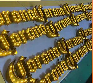 Lettres lumineuses géantes personnalisées de 4 pieds à LED pour publicité de mariage, fêtes, événements hôteliers - Alimentation CC, multicolores - Product Image 2
