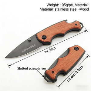 มีดพับขนาดเล็ก EDC ทำจากไม้พะยูงคุณภาพสูง สำหรับล่าสัตว์ ตัดผลไม้ พร้อมที่เปิดขวด ไขควงปากแบน - Product Image 3