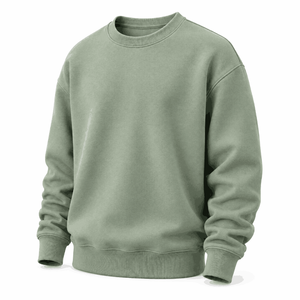 เสื้อสเวตเชิ้ตคอกลมผู้ชาย ผ้าฝ้าย 100% สีพื้น ทรงปกติ สวมใส่สบาย ระบายอากาศได้ดี ผ้าถักขนแกะ เหมาะสำหรับใส่ในฤดูหนาว - Product Image 1
