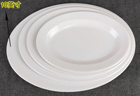Plateau ovale incassable en mélamine au design moderne, assiette ovale en mélamine blanche, vaisselle de service au lave-vaisselle pour restaurant à domicile