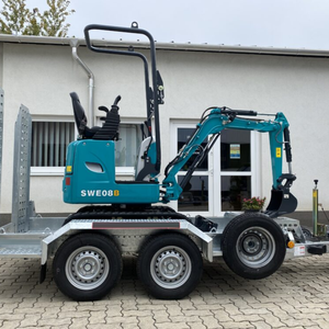 Miniexcavadora de alta calidad de 0,8 toneladas, miniexcavadora SWE08B de 1 tonelada con componentes de núcleo Euro V EPA 4 DE Eaton, oruga de tipo móvil - Product Image 6