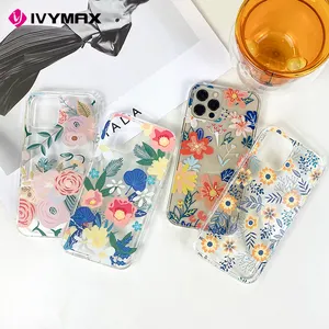 Phone Accessories Cases CellPhone Accessories Phone Case For IPhone 12 Pro Customizable OEM Flower Style Anti-fall Shockproof IMD Case