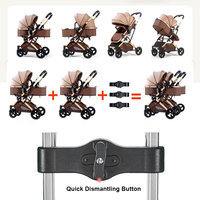 Système de voyage pour poussette jumelle 3 en 1 de luxe léger avec caractéristiques de transport pliables pratiques