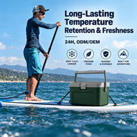 Glacière isotherme 16QT pour aliments et boissons avec cordon de serrage élastique et fermeture robuste pour les voyages en voiture, fabrication sous marque privée