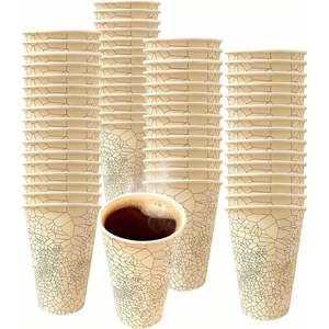SOPARO - Paquete de 100 Vasos Desechables para Café Caliente de 16 oz, con Lámina Dorada, Resistentes a Fugas, para Llevar, para Cafeterías - Product Image 2