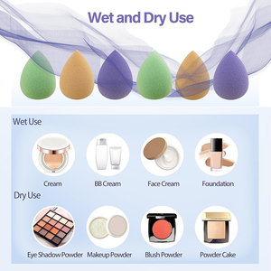 Dias nhà sản xuất đầy màu sắc sinh thái thân thiện mềm Facial Foundation mini bán buôn Latex miễn phí vẻ đẹp trứng tạo nên miếng bọt biển với chai - Product Image 5