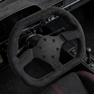 Volant de course universel en cuir microfibre en forme de D de 310 mm, volant de simulation de course à entraînement direct pour jeux de course - Product Image 3