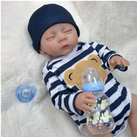 Poupée Reborn de 18 pouces réaliste en vinyle souple, jouet de bain imperméable, compagnon de confort, poupée d'apprentissage pour nouveau-nés pour enfants