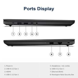 Nuovo <span class=keywords><strong>Laptop</strong></span> <span class=keywords><strong>Lenovo</strong></span> V15 Economico, Display FHD 15.6\", AMD Ryzen 5 7430U, 16GB RAM, 512GB SSD PCIe, Webcam, Type-C, HDMI, RJ45, Wi-Fi - Product Image 6