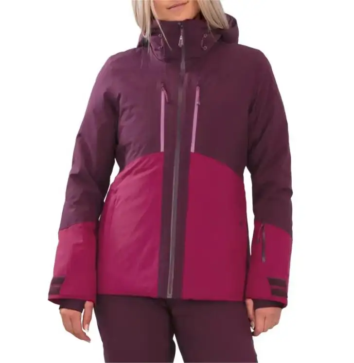 Damen Ski jacke Schnees port jacke Achsel entlüftung Wasser abweisend Feste Puder rock Kapuze Fleece gefütterter Kragen