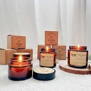 Bougies parfumées en cire de soja en pot de bougie en vrac vanille pour pot en verre à la maison bougie parfumée personnalisée de marque privée - Product Image 2