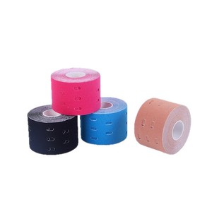 Cinta muscular perforada, vendaje elástico, algodón transpirable, soporte completo para el cuerpo, para recuperación de lesiones, yoga, rehabilitación deportiva - Product Image 1
