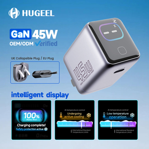 Nuevo <span class=keywords><strong>Cargador</strong></span> GaN Mini de 45W 2026 con Pantalla Inteligente IA, Adaptador de Viaje de Alta Calidad para Teléfonos <span class=keywords><strong>Huawei</strong></span> y Xiaomi Originales - Product Image 1