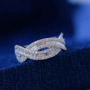 Bague en diamant naturel de 1,20 carat, torsadée, de luxe, personnalisée, marque Xinfly, 18 carats - Product Image 3