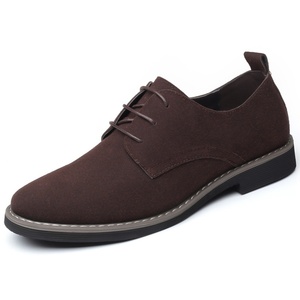 Chaussures décontractées givrées pour hommes à bout rond, en daim britannique, style business, à lacets, tendance mode, grandes tailles - Product Image 5