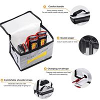 Sac de protection portable ignifuge et étanche pour batterie au lithium polymère avec fermeture éclair, pour le chargement et le rangement des drones FPV et des bateaux RC