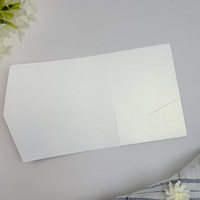 Invitations de mariage de poche A7, remerciements d'anniversaire, enveloppes en papier vert sauge 5x7, pochettes DIY à 3 volets avec vernis brillant