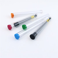 Accessoires pour fumeurs Tube d'emballage conique en plastique de 125 mm avec couvercle en silicone standard