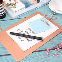 Personnalisable A4/A5 Taille Élégant Deluxe Menu Conseil Clip Hôtel Restaurant Accessoires Antirouille En Alliage D'aluminium Usine Métal