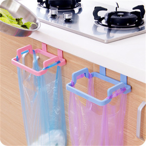Kitchen Hanging Cabinet <b>Door</b> Trash Rack Single Layer Plastic Bag Holder Easy Installation Kitchen Storage - Product Image 2