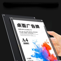 Offre Spéciale de haute qualité clair acrylique signe porte-menu acrylique aimant certificat affichage acrylique support de table avec Base personnalisée