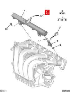 ตัวยึดหัวฉีดน้ำมันเชื้อเพลิงรางเชื้อเพลิงและท่อเหมาะสำหรับ Peugeot307 308 408 508 3008and C5with2.0ซีตรอง/การกระจัดของ2.3 - Product Image 6
