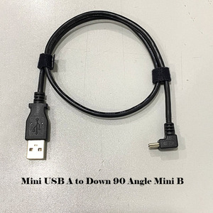Câble USB 2.0 personnalisé mâle-mâle à angle droit Mini-B avec gaine en PVC pour ordinateur et appareil photo - Product Image 2