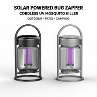 Lampe anti-moustiques solaire portable, corps métallique, 3600V haute tension, piège à insectes avec batterie 18650 4000mAh, faible consommation 2W
