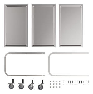 होटल पकवान एकत्रित गाड़ी प्लेटें कटोरे के साथ सफाई ट्राली बाल्टी स्टेनलेस स्टील तीन शेल्फ रेस्तरां रसोई OEM पहिया - Product Image 2