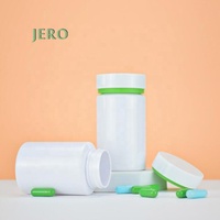 Flacon en plastique recyclable JERO 100ml/120ml/150ml/175ml avec capsule PE et bouchon à couronne pour médicaments, pilules, vitamines, impression d'écran