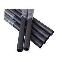 Tube rond en fibre de carbone 3K, taille personnalisée, haute rigidité, tube en fibre de carbone creux pour avion RC, robot