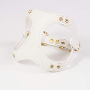 Arnés de cuero premium con cierres rápidos fáciles de poner y quitar, acolchado para perros, para cachorros energéticos y perros pequeños. - Product Image 2