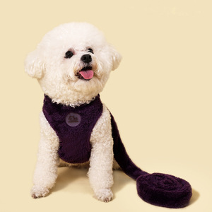 Grensoverschrijdende groothandel teddybeer katten borsttuig trekkoord herfst en winter warme pluche vlinder honden borsttuig - Product Image 1