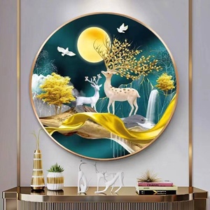 Pintura de Diamantes Acrílicos Pintados a Mano XIXI, Diseño de Alce para Pasillo de Restaurante, Nueva Colección - Product Image 4