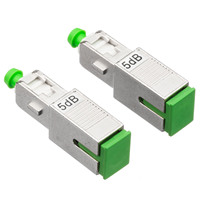 Atenuador de Fibra Óptica Fijo Damu SC APC Macho a Hembra, 1 a 30dB Opcional, Monomodo, Adaptador de Red FTTH PON para Telecomunicaciones