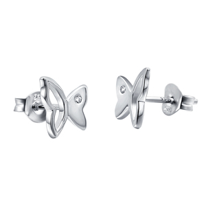 Tonglin argent 925 boucles <span class=keywords><strong>d</strong></span>'oreilles papillon sterling simples <span class=keywords><strong>clous</strong></span> <span class=keywords><strong>d</strong></span>'usure quotidienne des bijoux pour les filles - Product Image 1