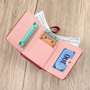 Venta al por mayor de monedero corto de las mujeres de alta calidad titular de la tarjeta cartera Multi-Tarjeta carteras cortas para mujeres niñas - Product Image 2