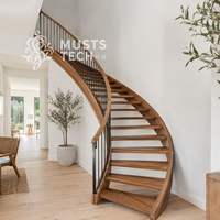 Escalier Courbé : Solution Technique de Fabrication Professionnelle pour une Esthétique Architecturale de Villa Moderne