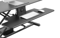 Table élévatrice de bureau sur pied double couche avec plateau à clavier Établi moderne et pliable Convertisseur de bureau avec dessus de table Lif