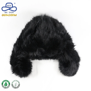 Chapeaux trappeurs tendance en fausse fourrure pelucheuse pour <span class=keywords><strong>femme</strong></span>, <span class=keywords><strong>avec</strong></span> protection des <span class=keywords><strong>oreilles</strong></span>, pour l'hiver, le style urbain et les voyages (OEM/ODM) - Product Image 6